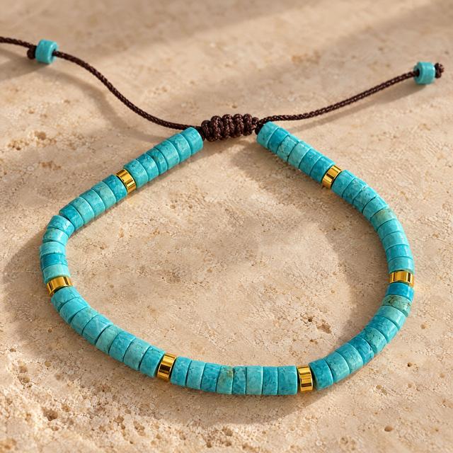 Turquoise Beaded Adjustable Bracelet