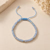 Blue-Grey Beaded Adjustable Bracelet