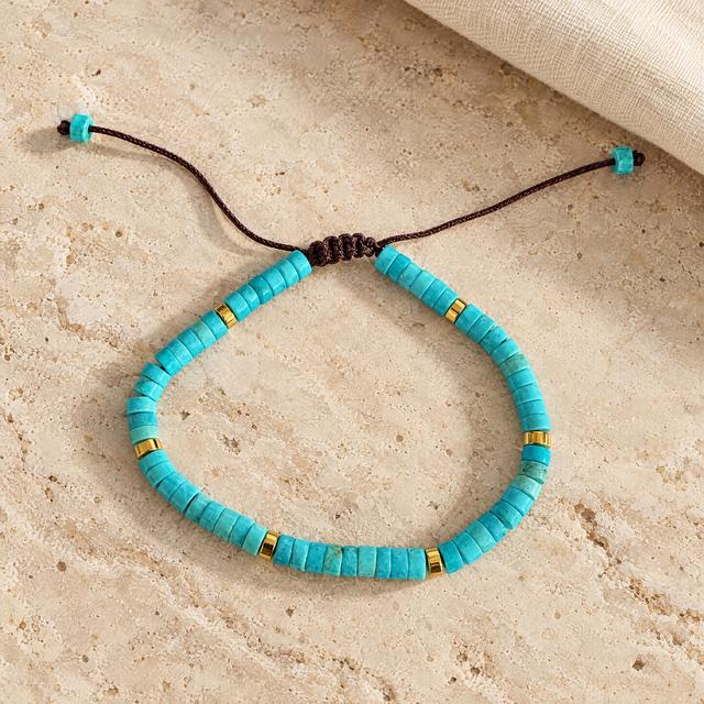 Turquoise Beaded Adjustable Bracelet
