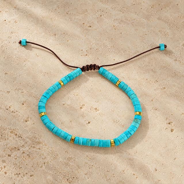 Turquoise Beaded Adjustable Bracelet