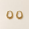 Gold Beaded Mini Hoop Earrings