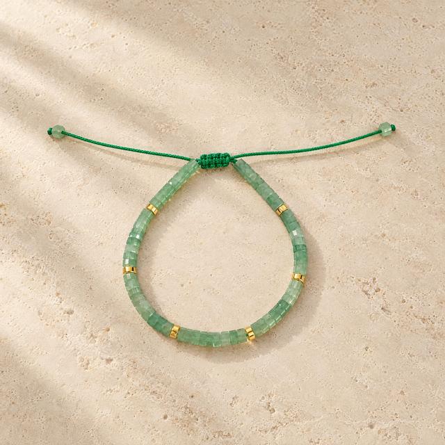Sage Green Beaded Adjustable Bracelet