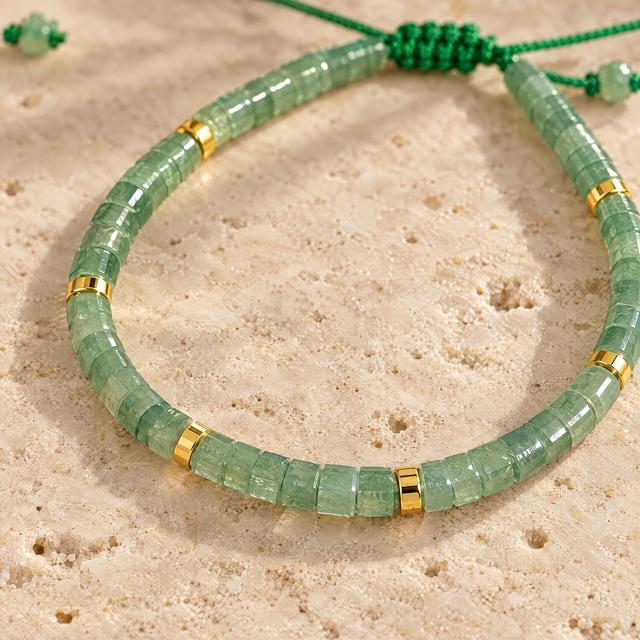 Sage Green Beaded Adjustable Bracelet