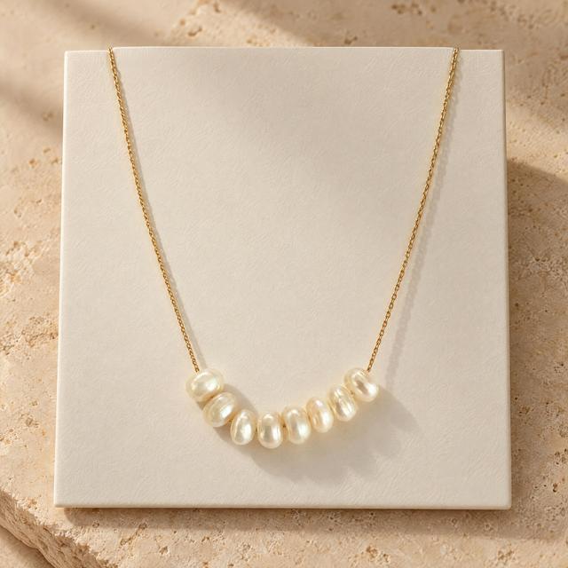 Gold-Tone Pearl Necklace